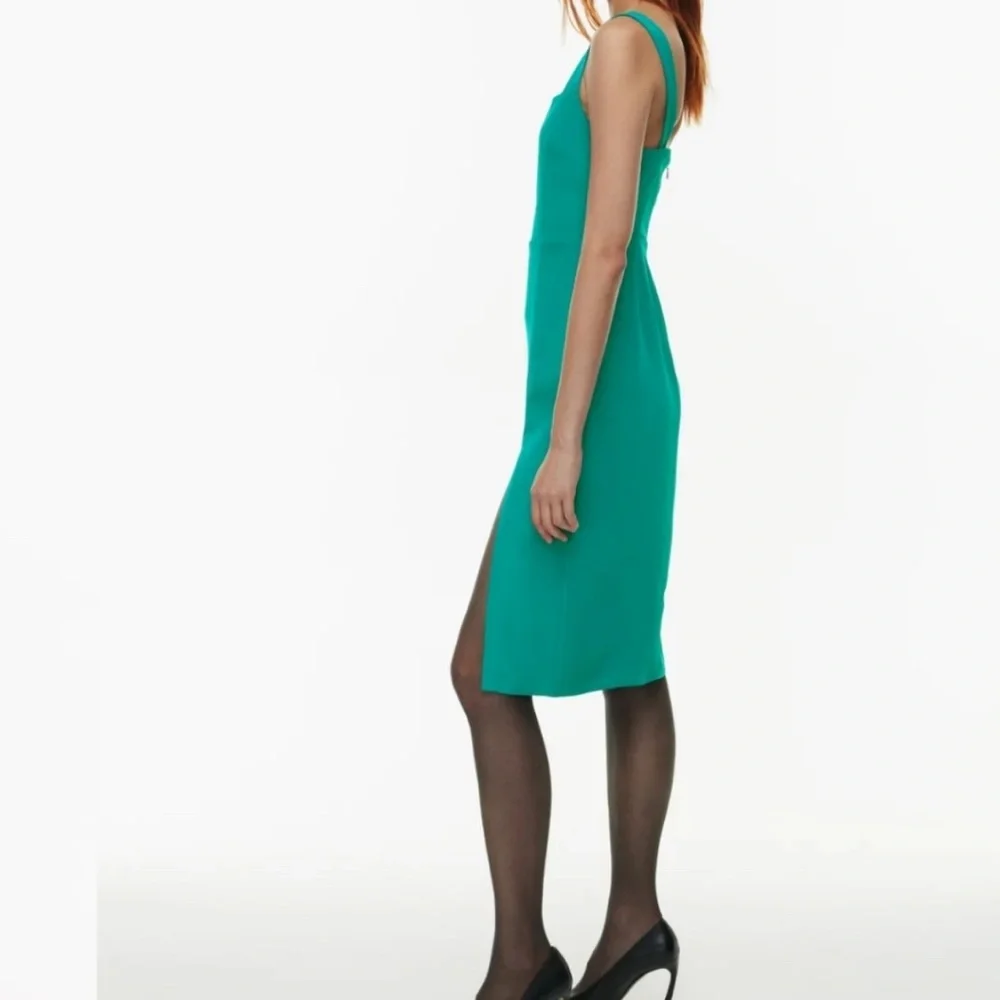 Babaton 90s Slip Dress in Emerald Green - Picture 4 of 9